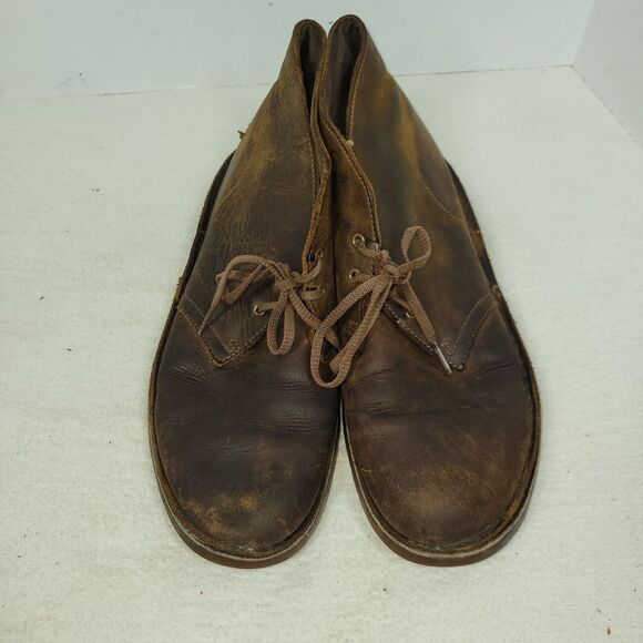 Clarks Mens Shoes Size 10M Brown Comfort Walking Desert Chukka Boots Leather - Picture 9 of 16